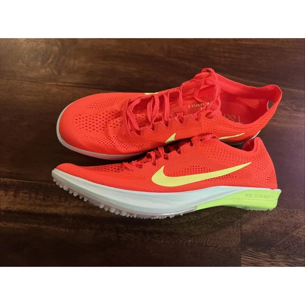 New Nike Zoom Dragonfly 2 Distance Track Spike Mens Size 4 Orange Blue